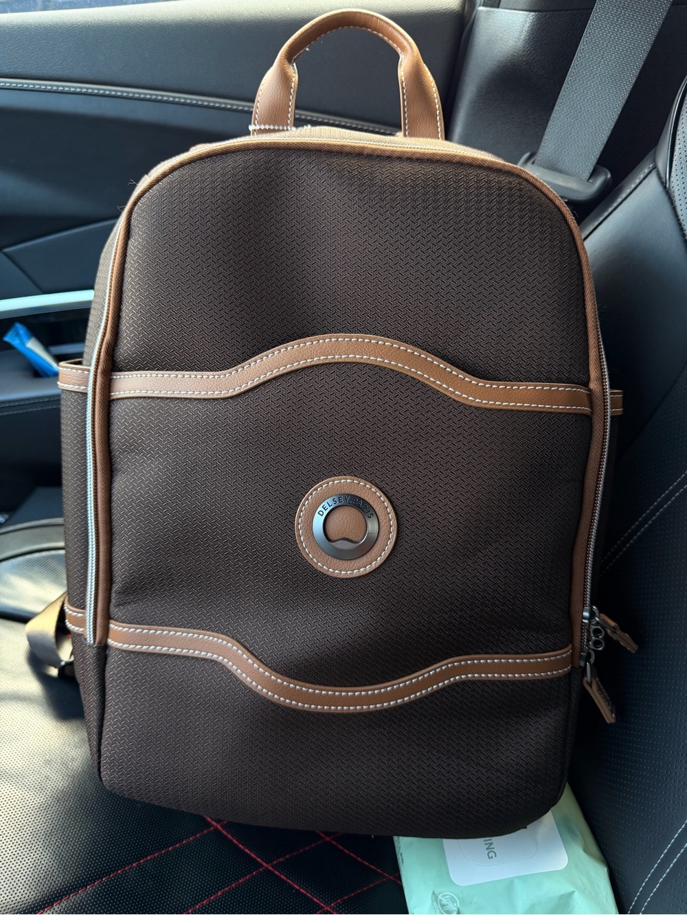 DELSEY Paris Chatelet Air 2.0 Travel Laptop Backpack Chocolate Brown - Picture 3 of 14